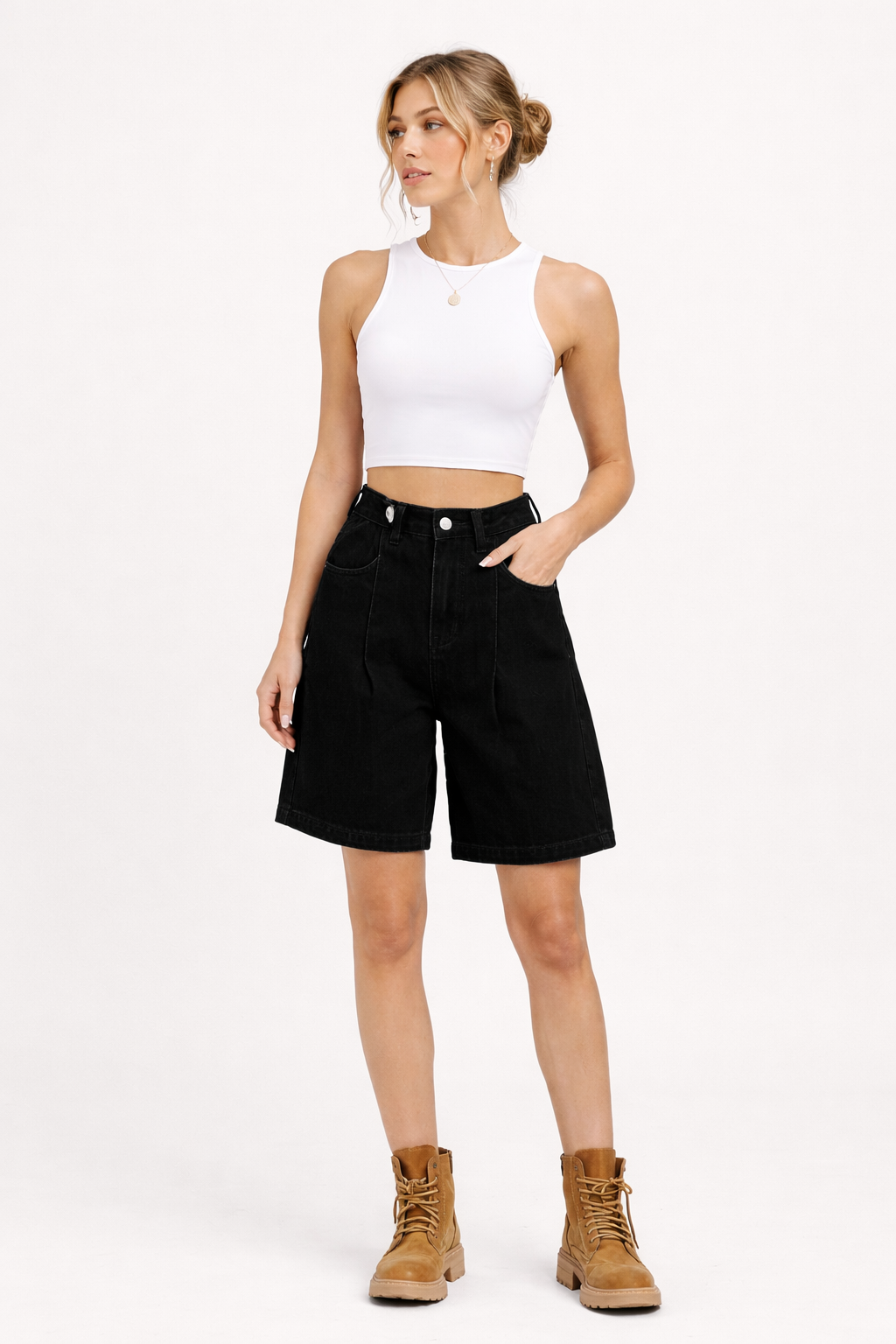 Erika™ | Short Bermuda con Botones Ajustables