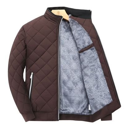 CHAQUETA DE FORRO POLAR A ROMBOS