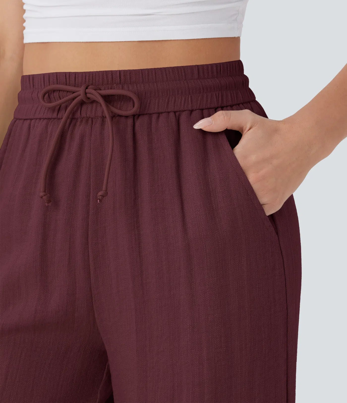 Elena™ | Pantalón Palazzo de Lino Cintura Alta
