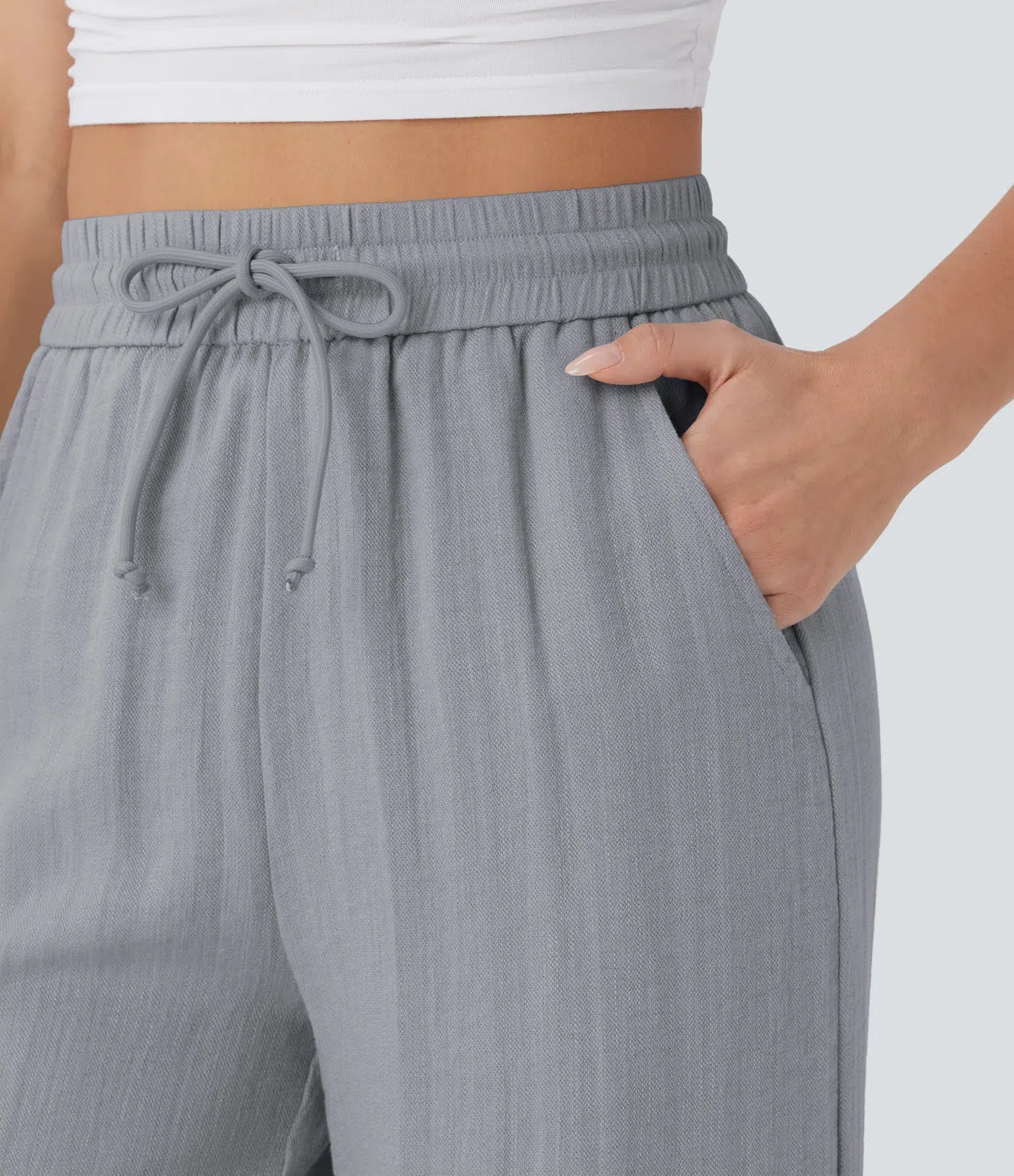 Elena™ | Pantalón Palazzo de Lino Cintura Alta