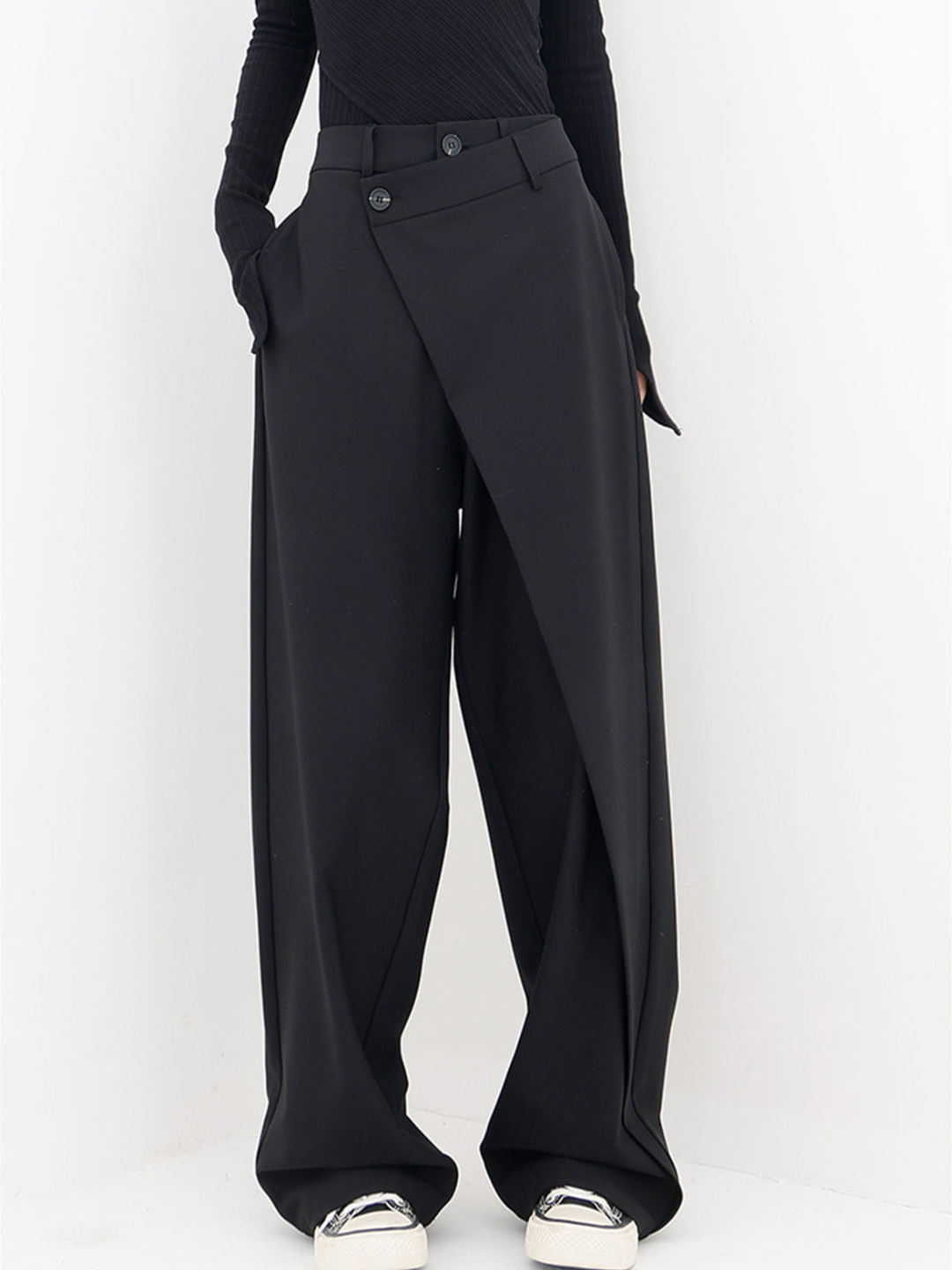 Valentina™ | Pantalón de Vestir Pierna Ancha Cintura Estructurada