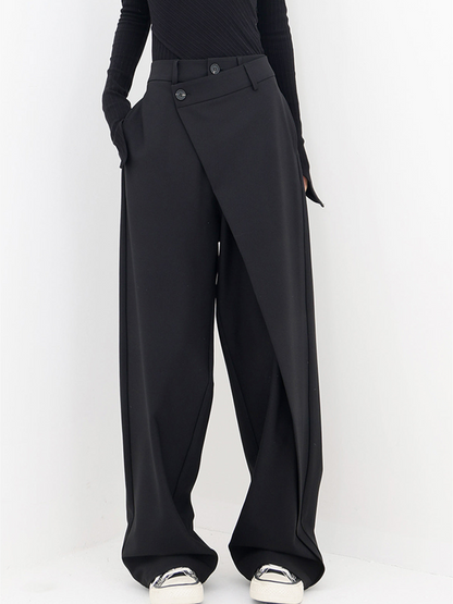 Valentina™ | Pantalón de Vestir Pierna Ancha Cintura Estructurada