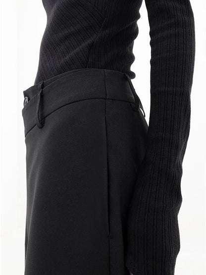 Valentina™ | Pantalón de Vestir Pierna Ancha Cintura Estructurada