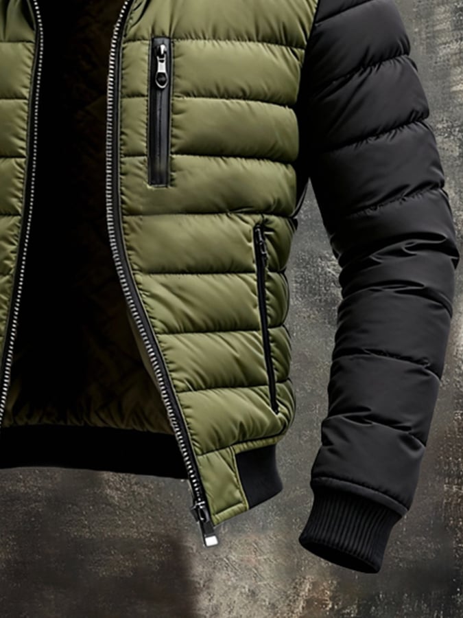 CHAQUETA ACOLCHADA CON CREMALLERA, CORTE MODERNO