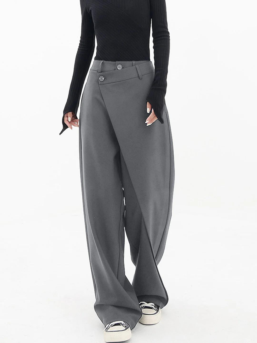 Valentina™ | Pantalón de Vestir Pierna Ancha Cintura Estructurada