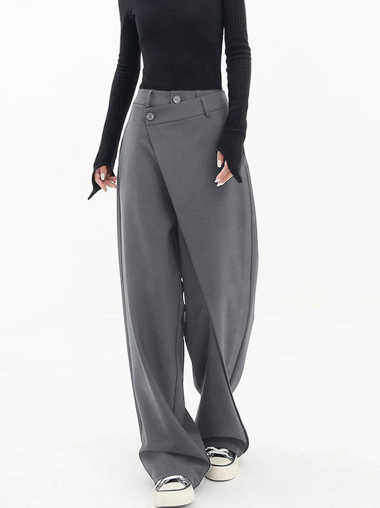 Valentina™ | Pantalón de Vestir Pierna Ancha Cintura Estructurada