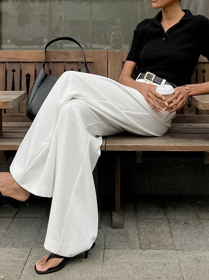 Victoria™ | Pantalón de Pierna Ancha Cintura Alta