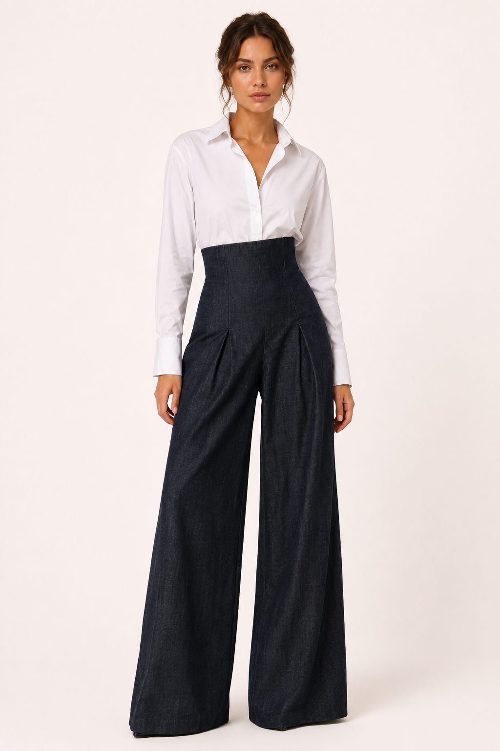 Elara™ | Pantalón Pierna Ancha Caída Fluida