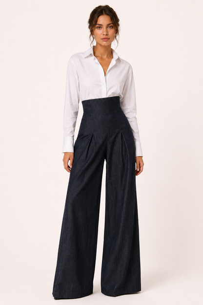 Elara™ | Pantalón Pierna Ancha Caída Fluida