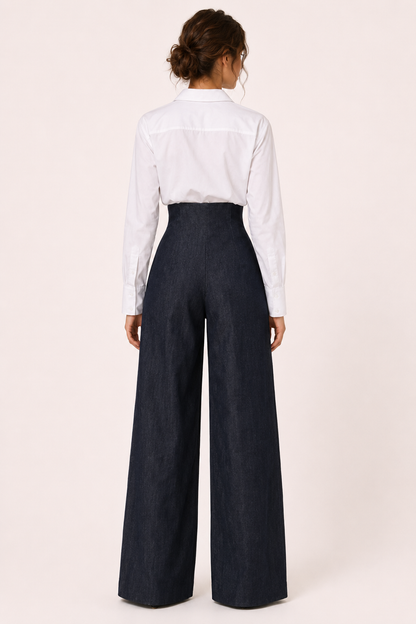Elara™ | Pantalón Pierna Ancha Caída Fluida