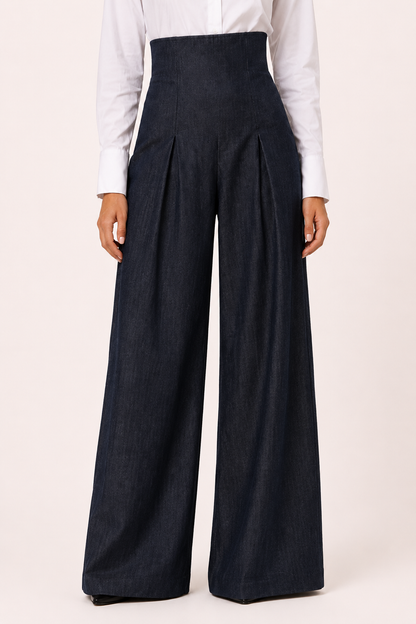 Elara™ | Pantalón Pierna Ancha Caída Fluida