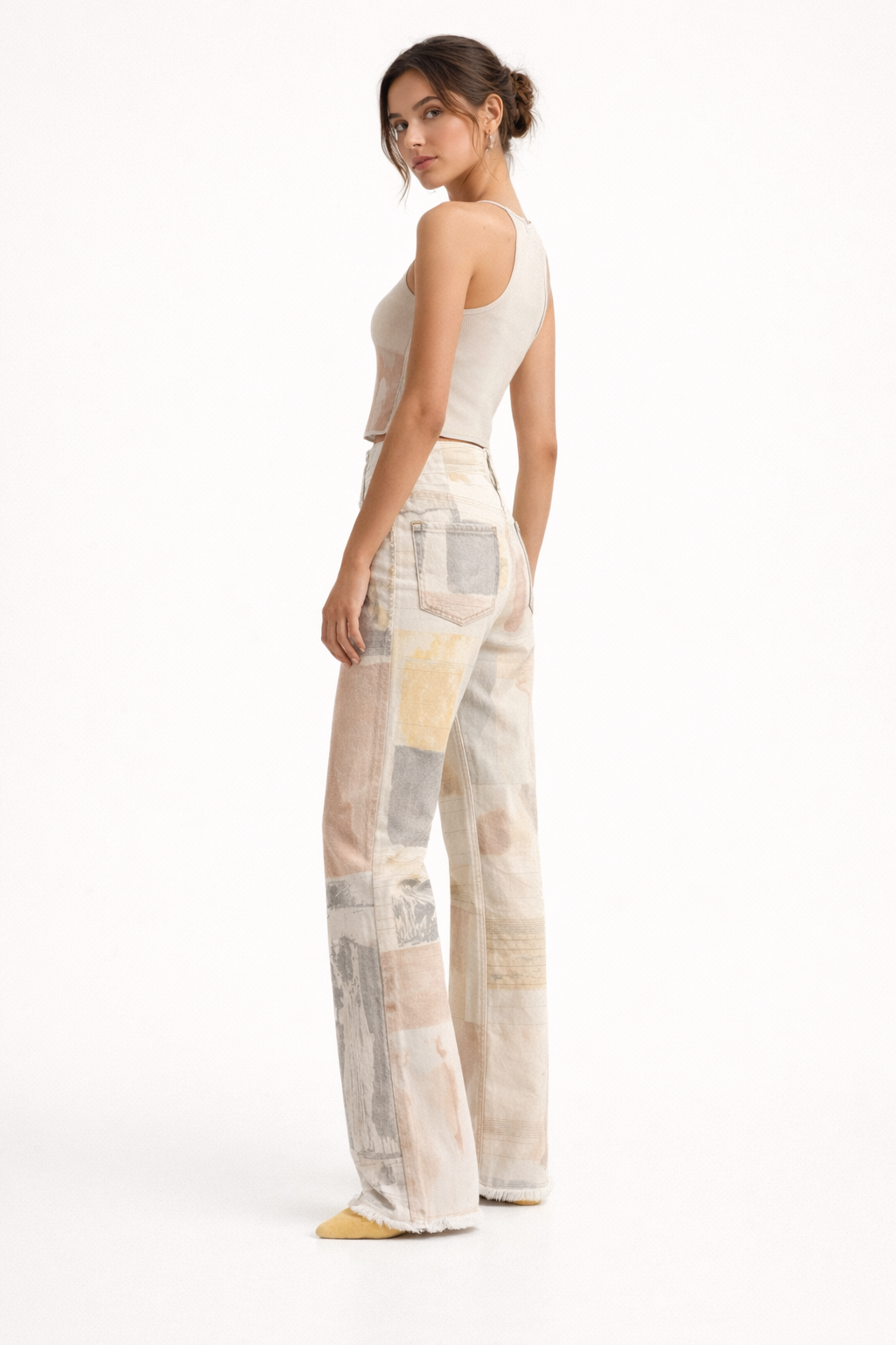 Grace™ | Pantalón Estampado Artístico Pierna Amplia