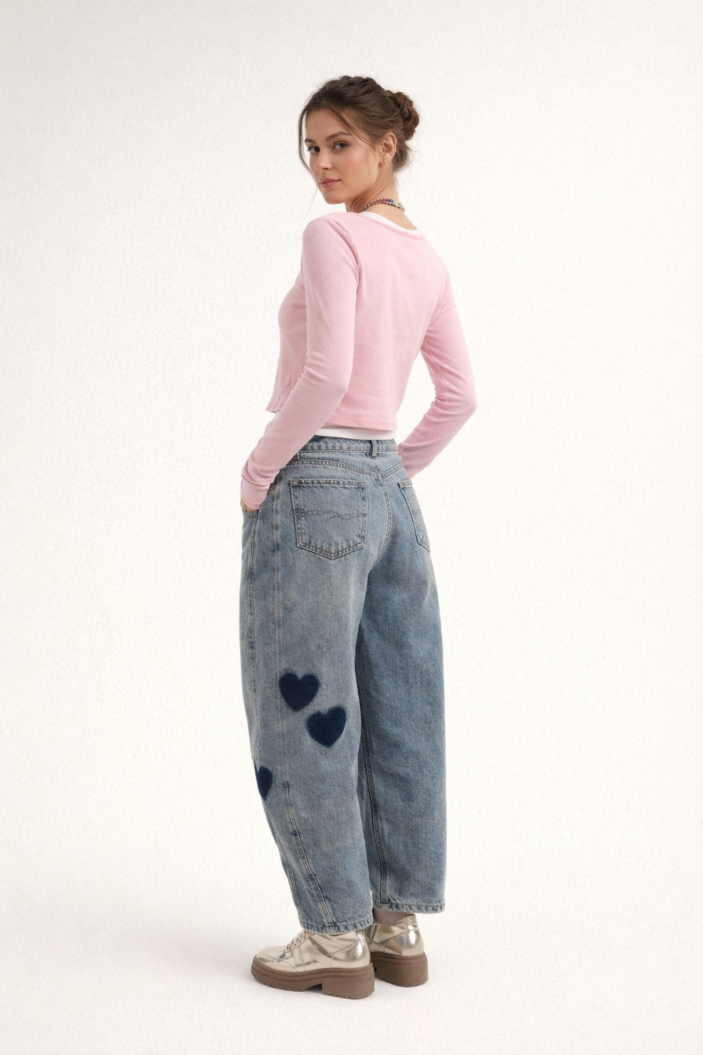 Elodie™ | Pantalón Vaquero con Corazones