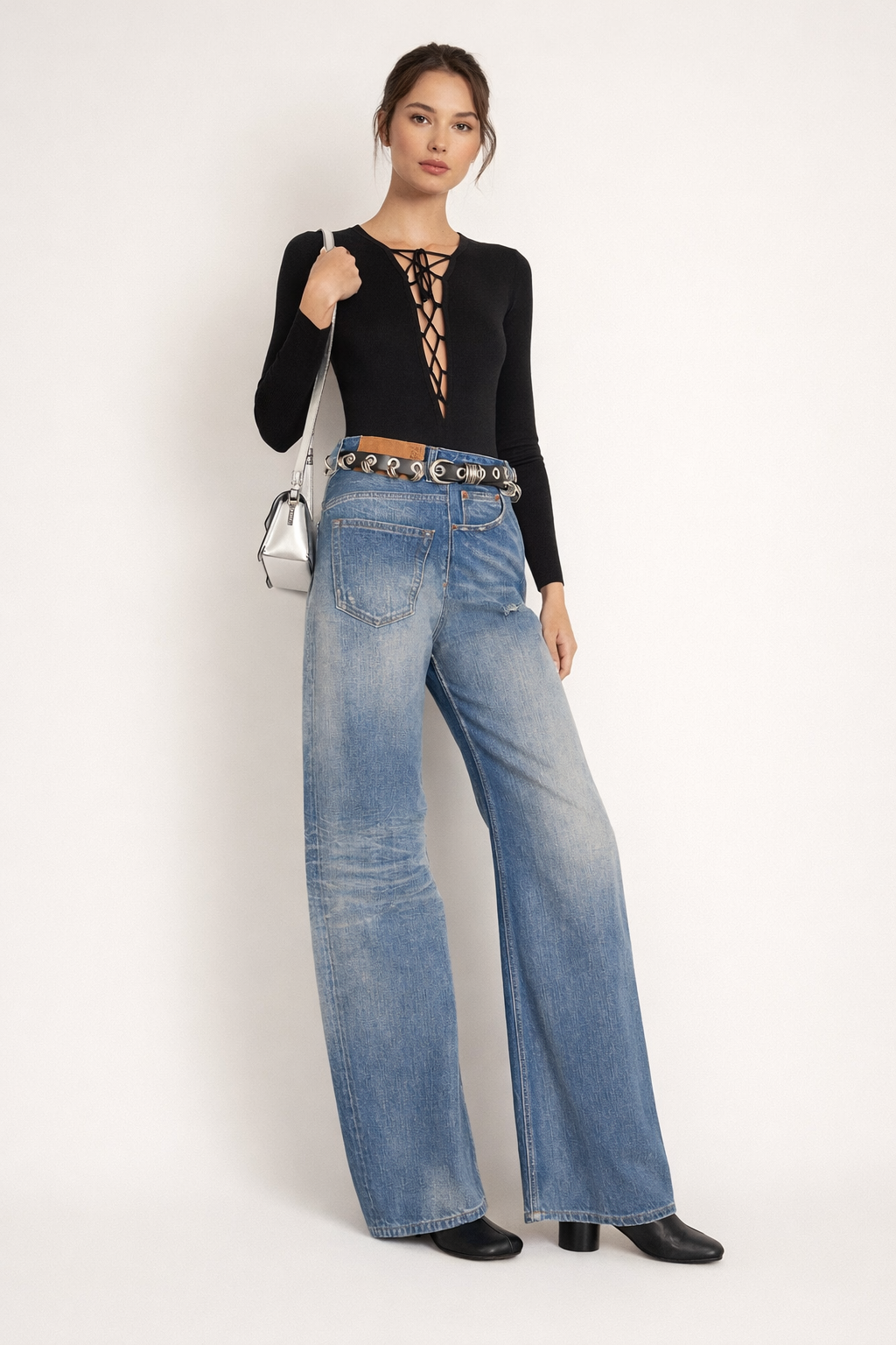 Margaux™ | Pantalón Vaquero de Pierna Amplia