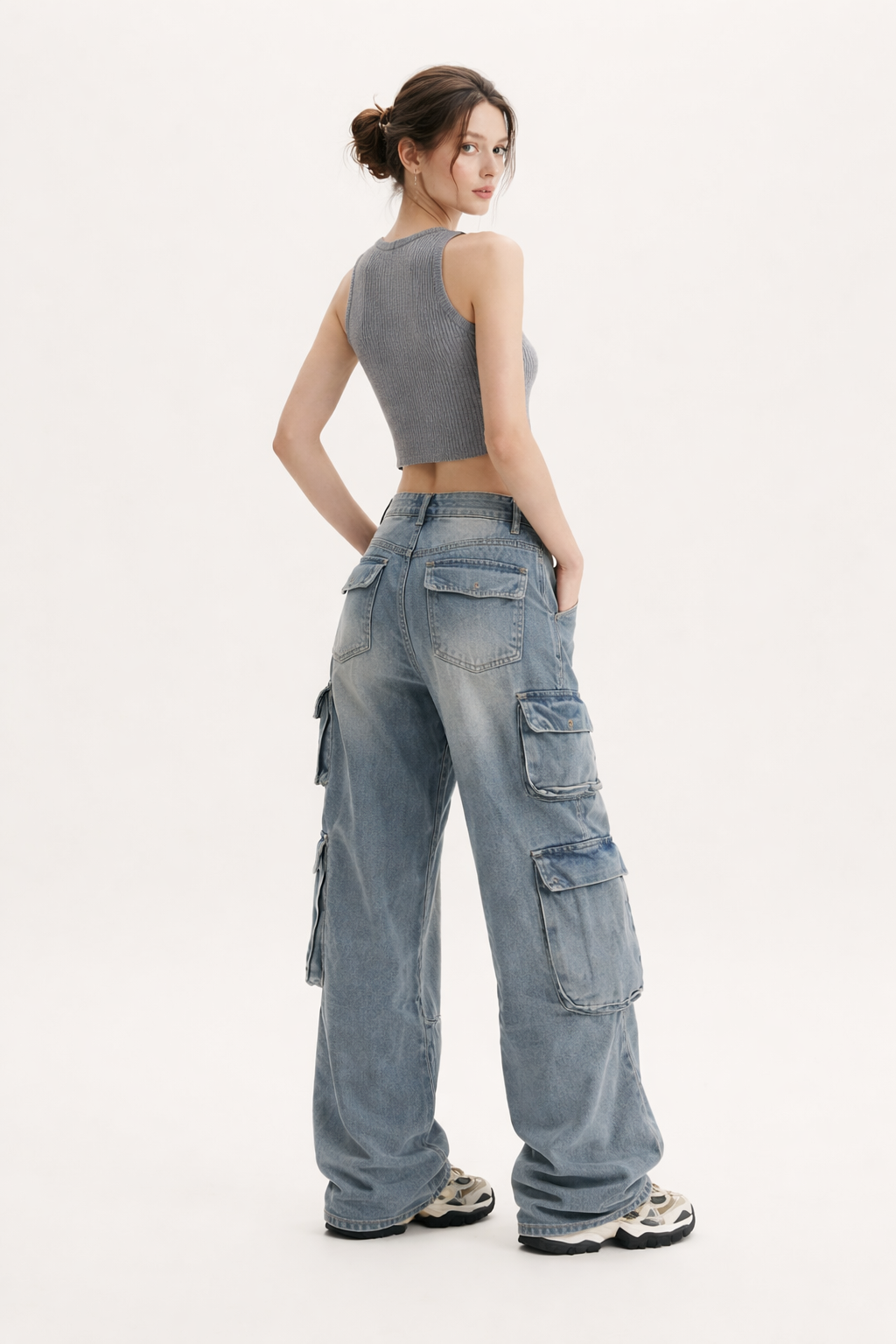 Gabriela™ | Jeans Cargo Multibolsillos