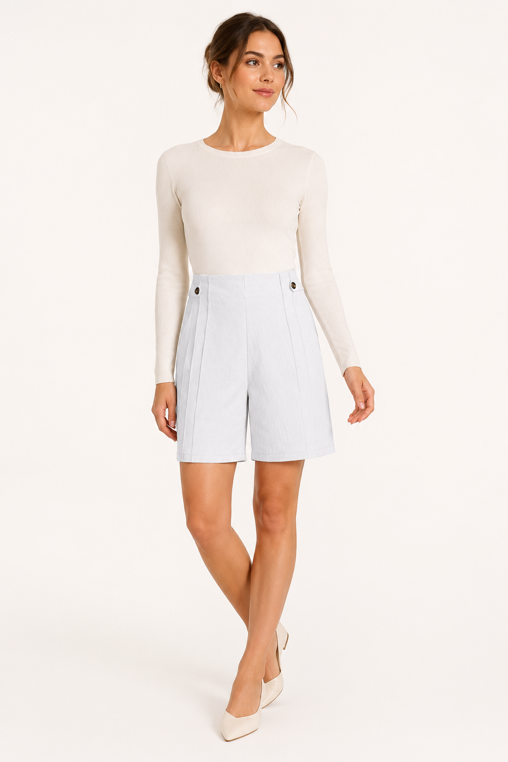 Maren™ | Short Tiro Alto con Botones Laterales