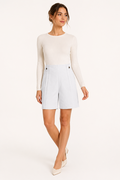 Maren™ | Short Tiro Alto con Botones Laterales