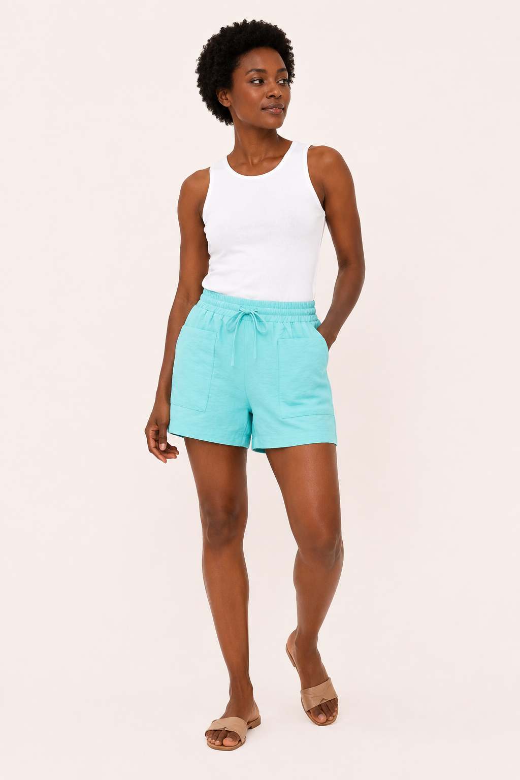 Lanni™ | Short Cintura Elástica con Lazo y Bolsillos