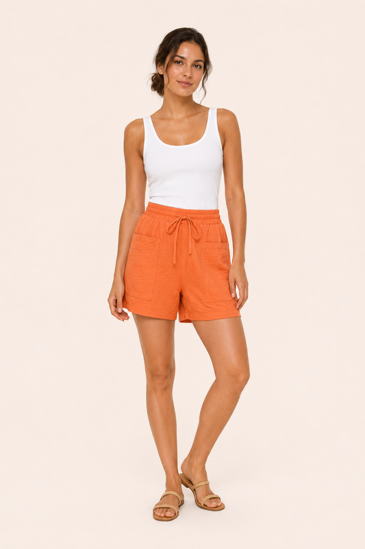 Lanni™ | Short Cintura Elástica con Lazo y Bolsillos