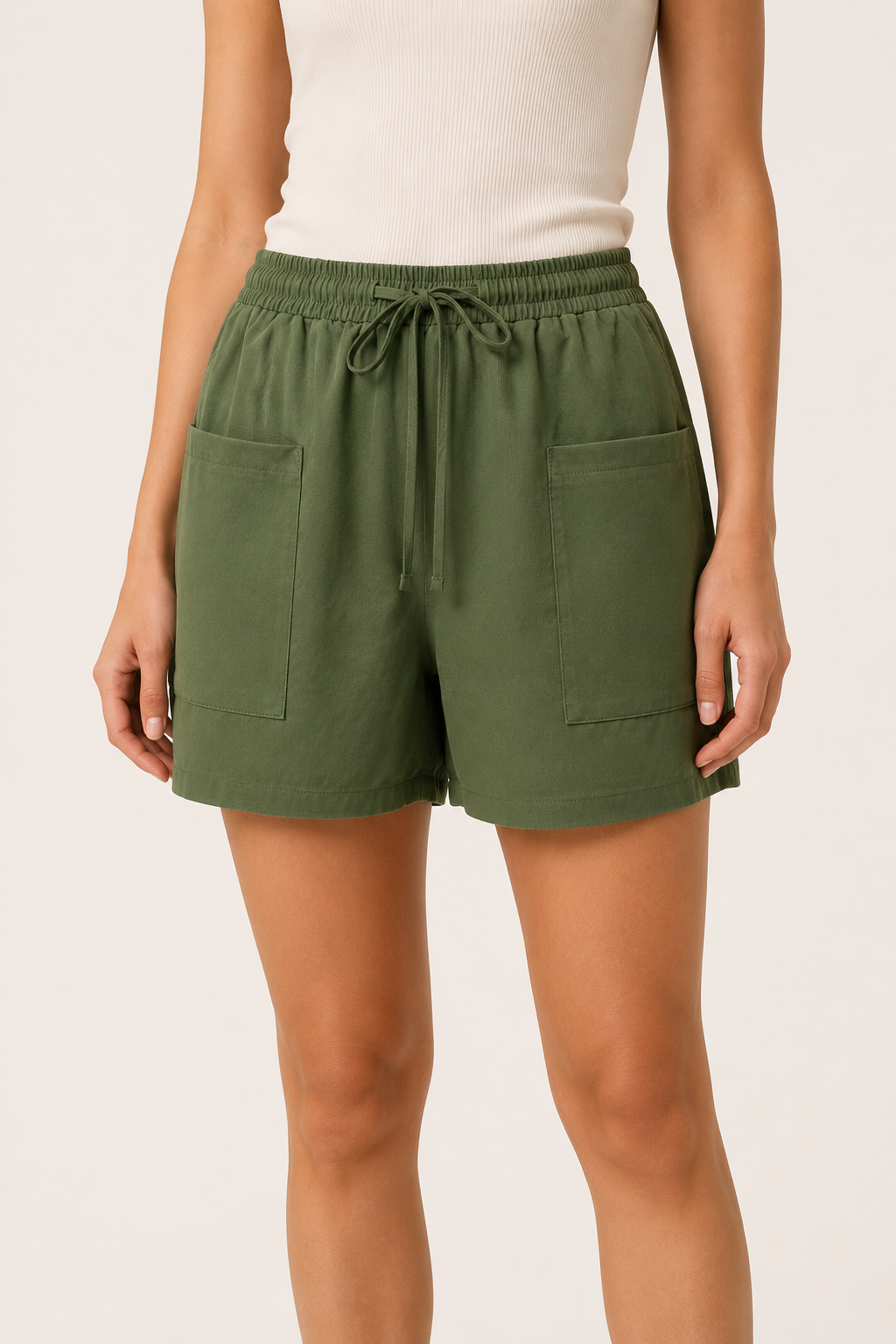 Lanni™ | Short Cintura Elástica con Lazo y Bolsillos
