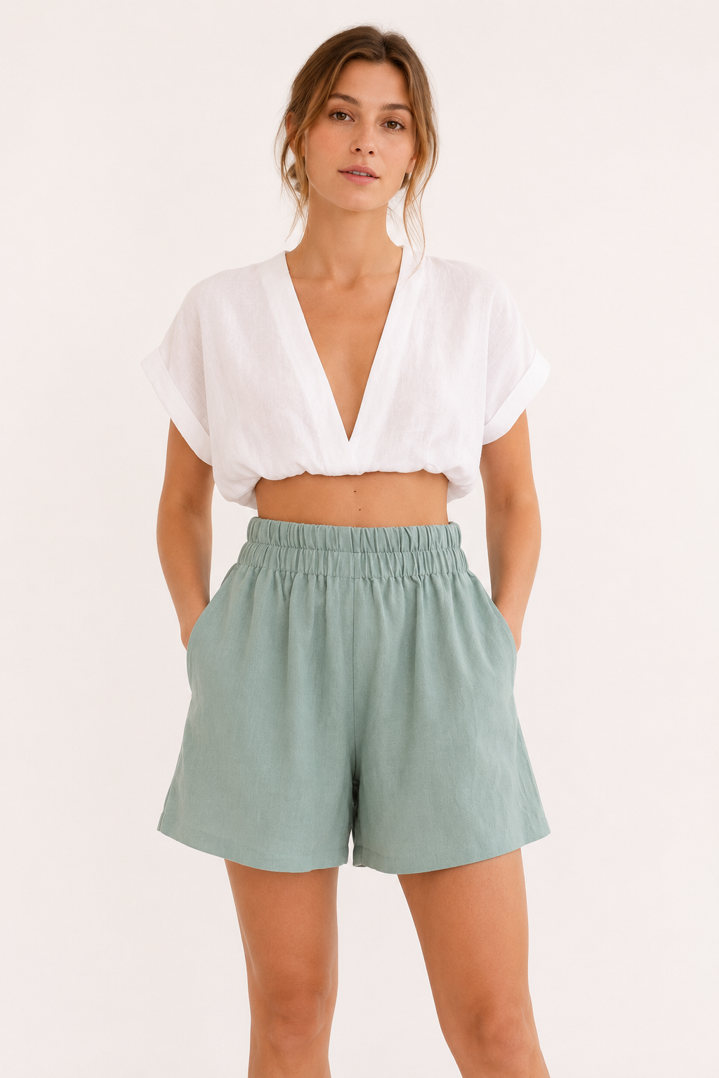 Klara™ | Short Cintura Elástica Pierna Amplia