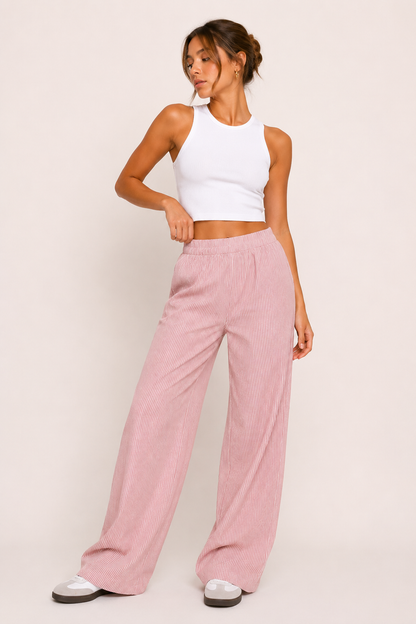 Naire™ | Pantalón de Rayas Corte Amplio