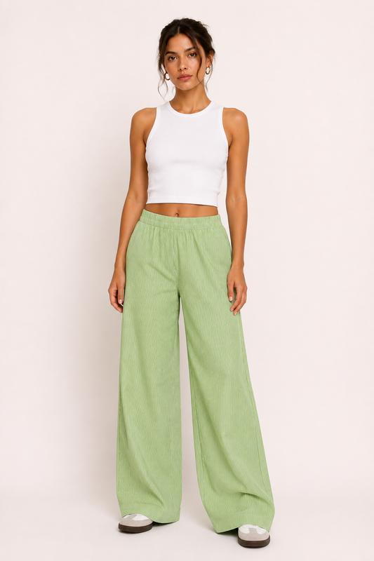 Naire™ | Pantalón de Rayas Corte Amplio