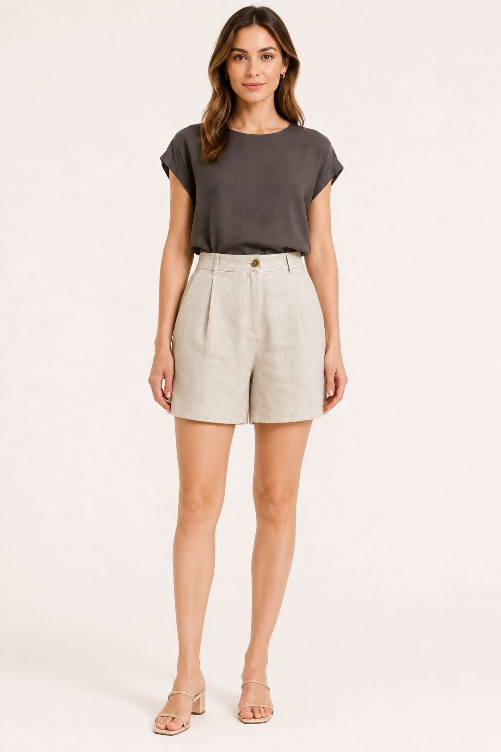 Holly™ | Short de Lino con Trabillas y Cinturón