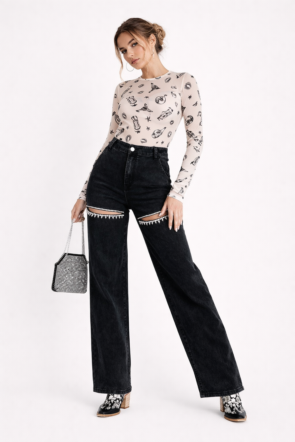 Emilia™ | Pantalón Acampanado de Tiro Alto