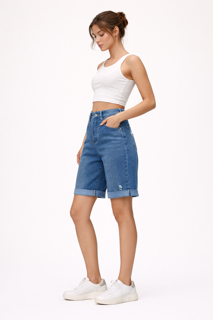 Charlotte™ | Short Bermuda Desgastado