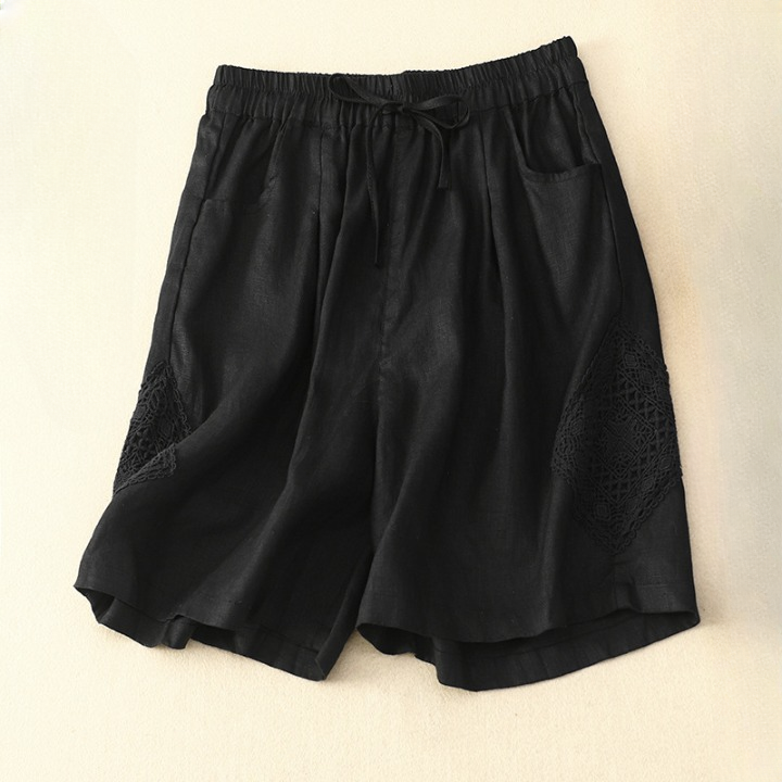 Paloma™ | Short de Lino con Bordado Lateral