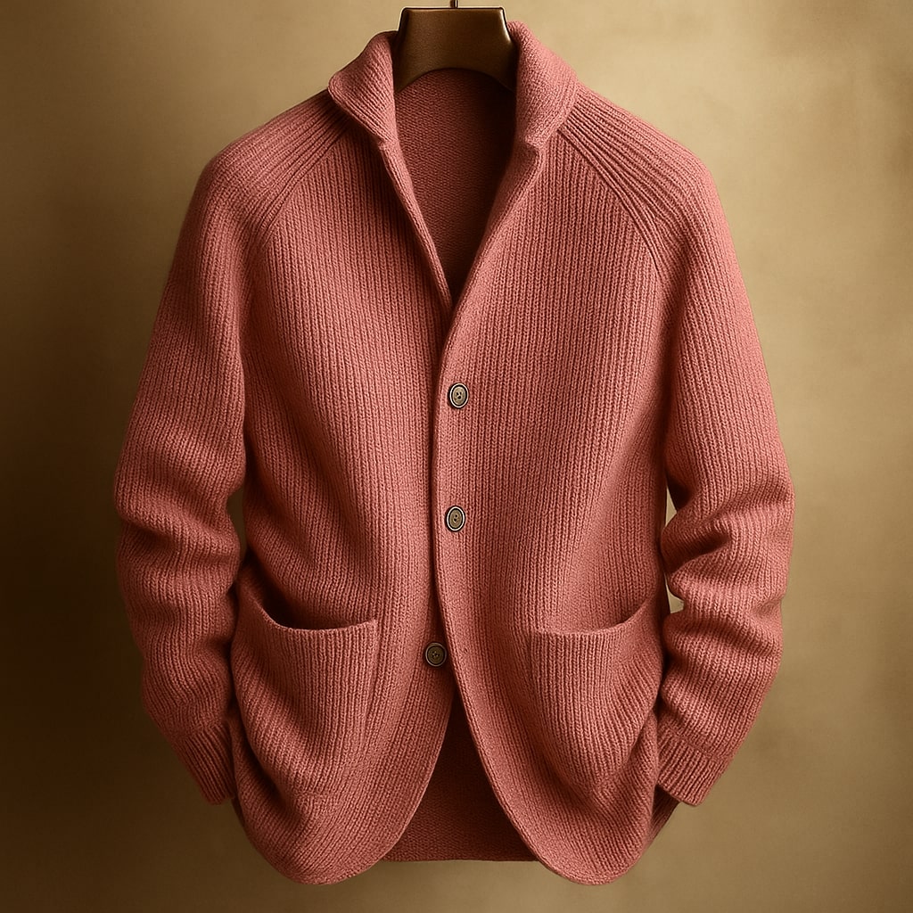 CARDIGAN DE LANA ACANELADA