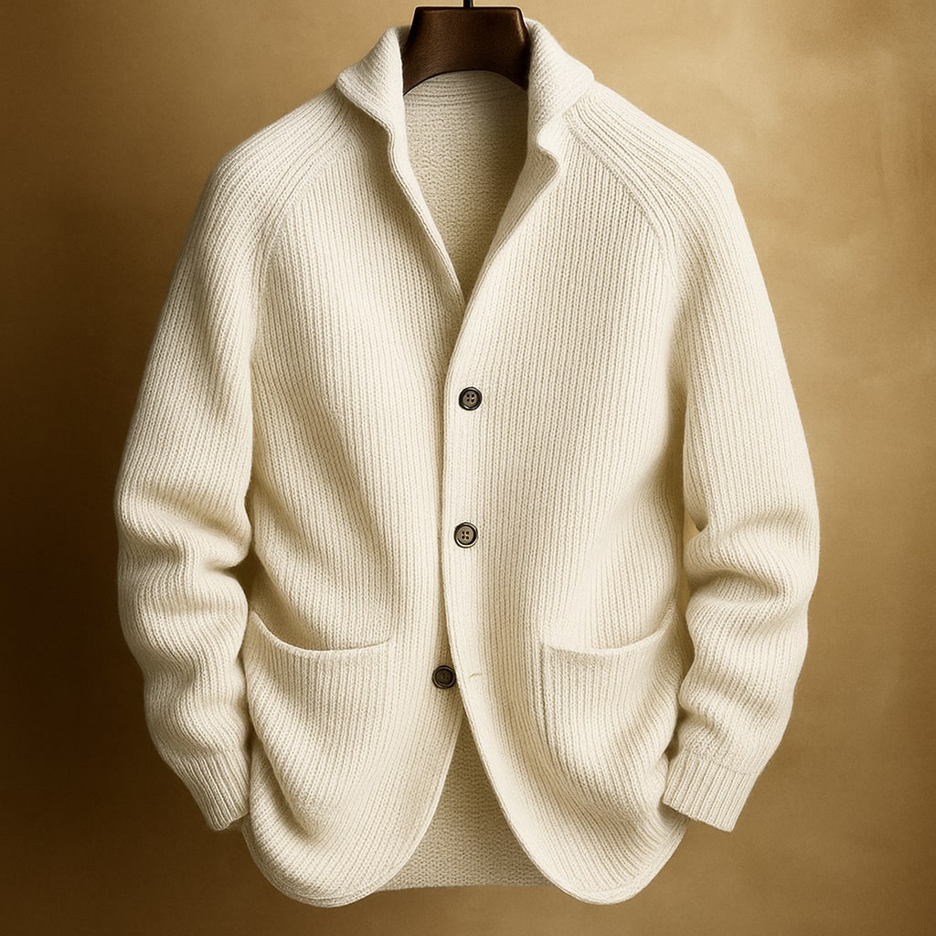 CARDIGAN DE LANA ACANELADA
