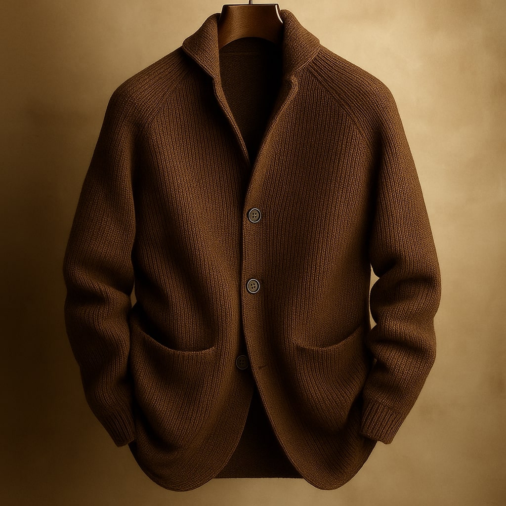 CARDIGAN DE LANA ACANELADA