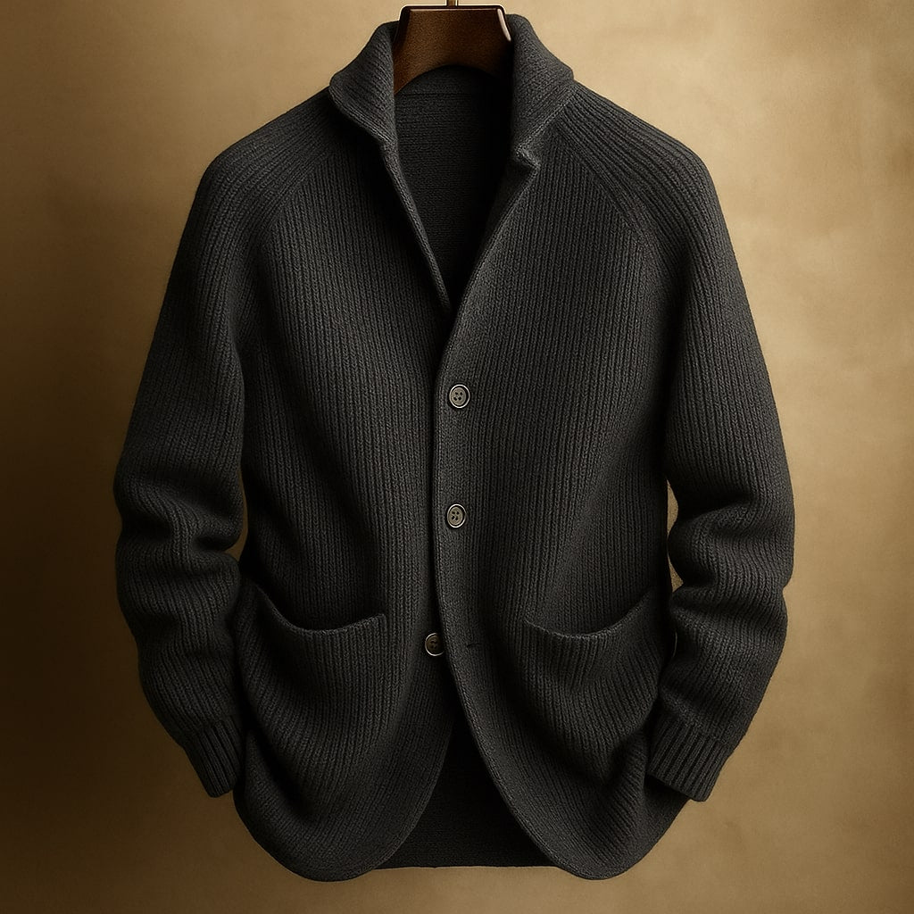 CARDIGAN DE LANA ACANELADA