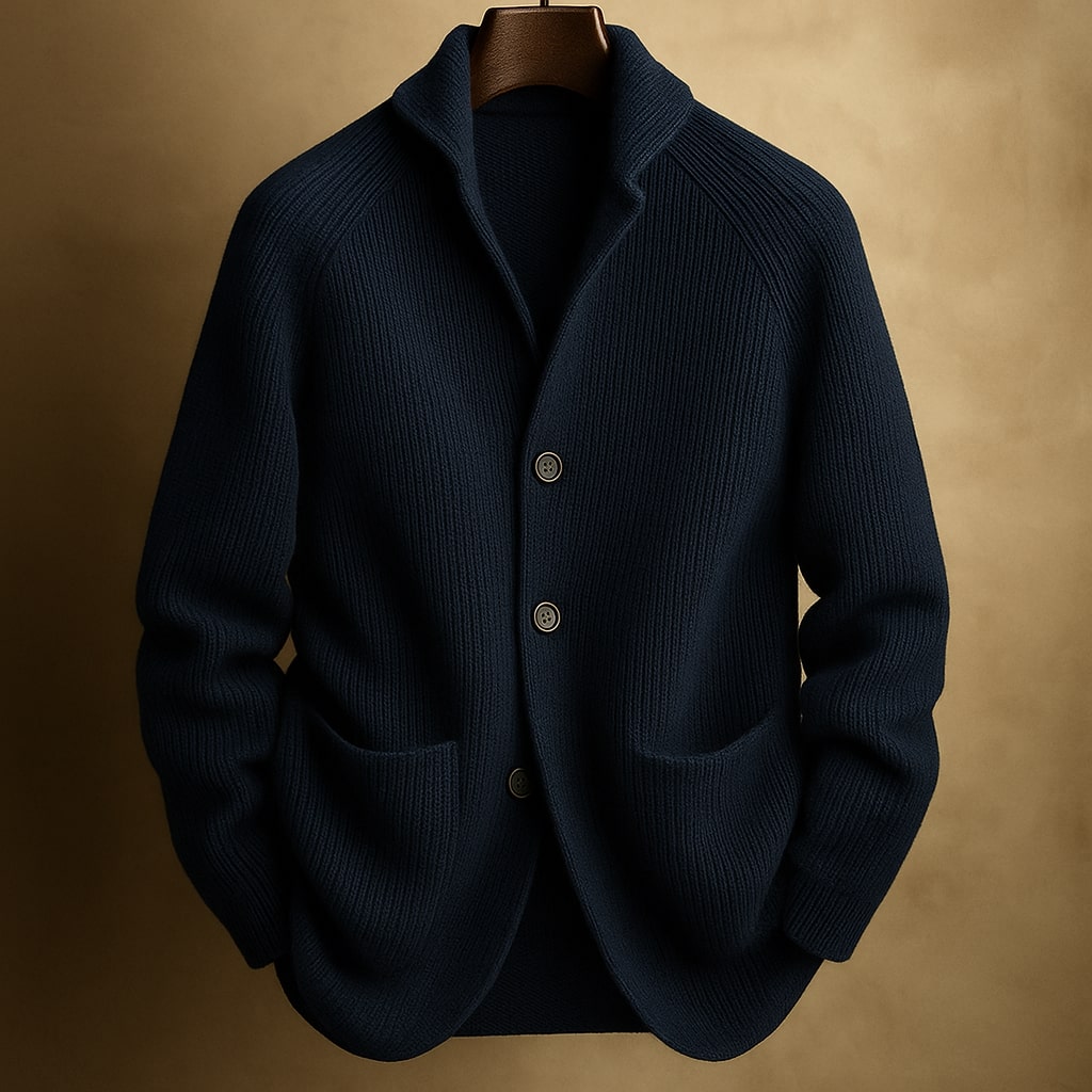 CARDIGAN DE LANA ACANELADA