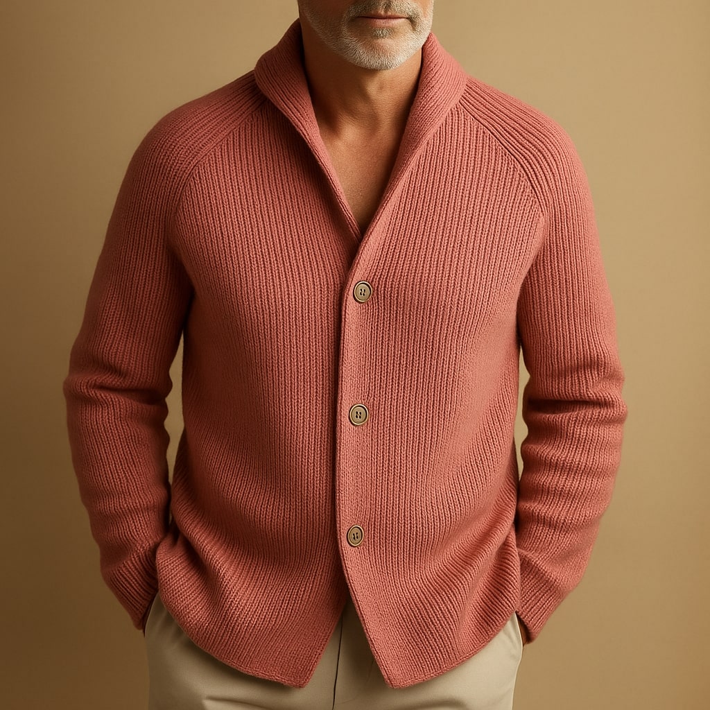 CARDIGAN DE LANA ACANELADA