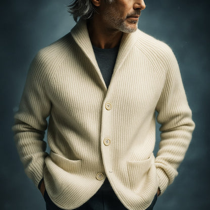 CARDIGAN DE LANA ACANELADA