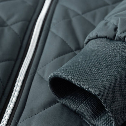 CHAQUETA DE FORRO POLAR A ROMBOS