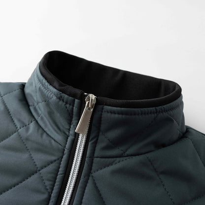 CHAQUETA DE FORRO POLAR A ROMBOS