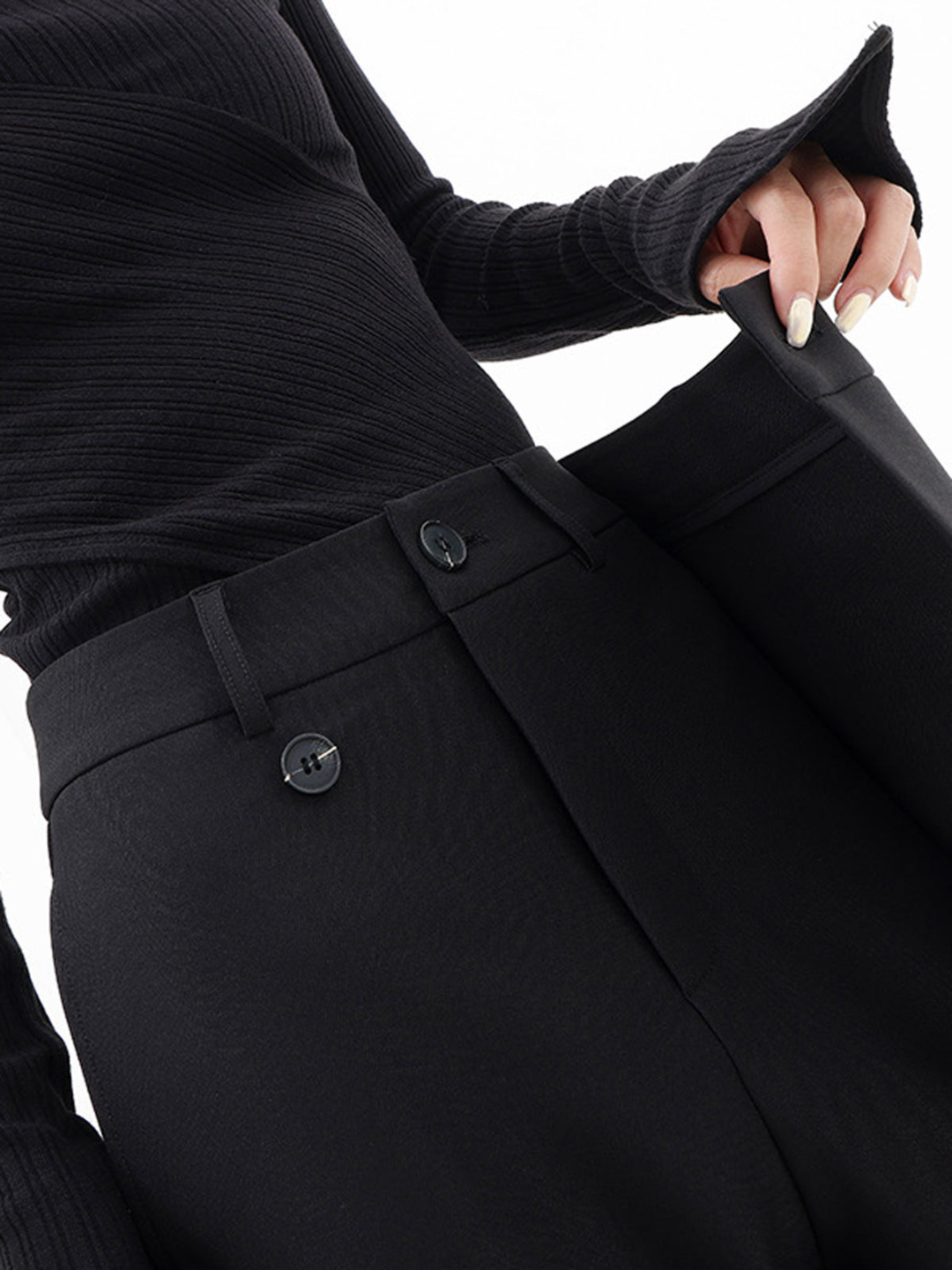 Valentina™ | Pantalón de Vestir Pierna Ancha Cintura Estructurada