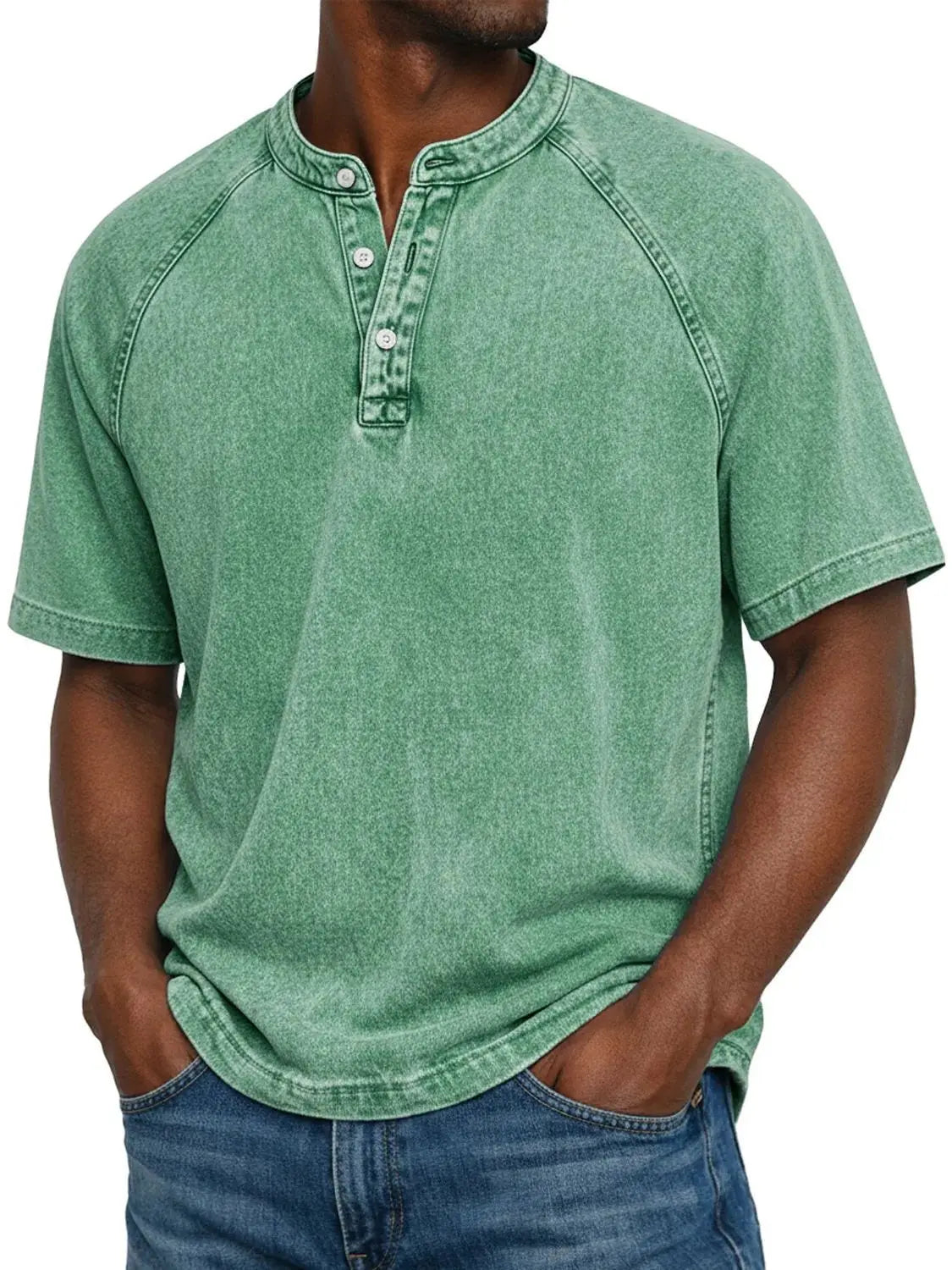 CAMISETA VINTAGE ABOTONADA PARA HOMBRE
