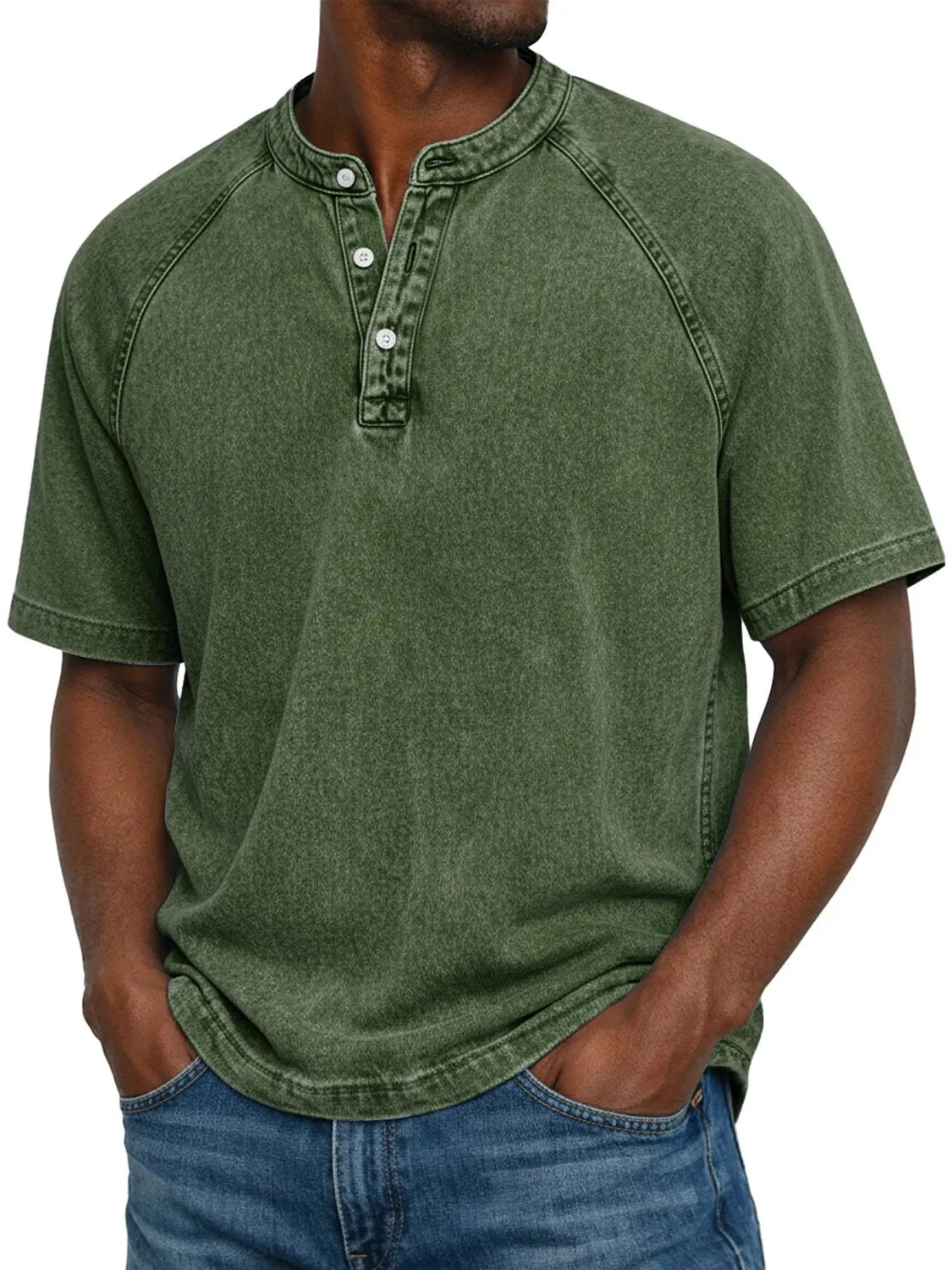 CAMISETA VINTAGE ABOTONADA PARA HOMBRE