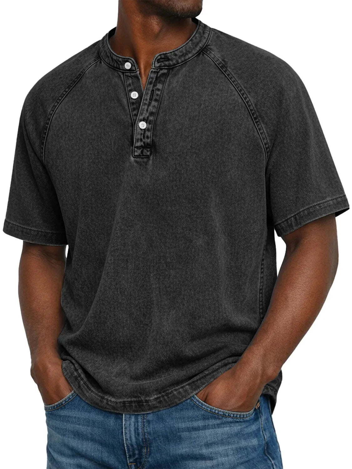 CAMISETA VINTAGE ABOTONADA PARA HOMBRE