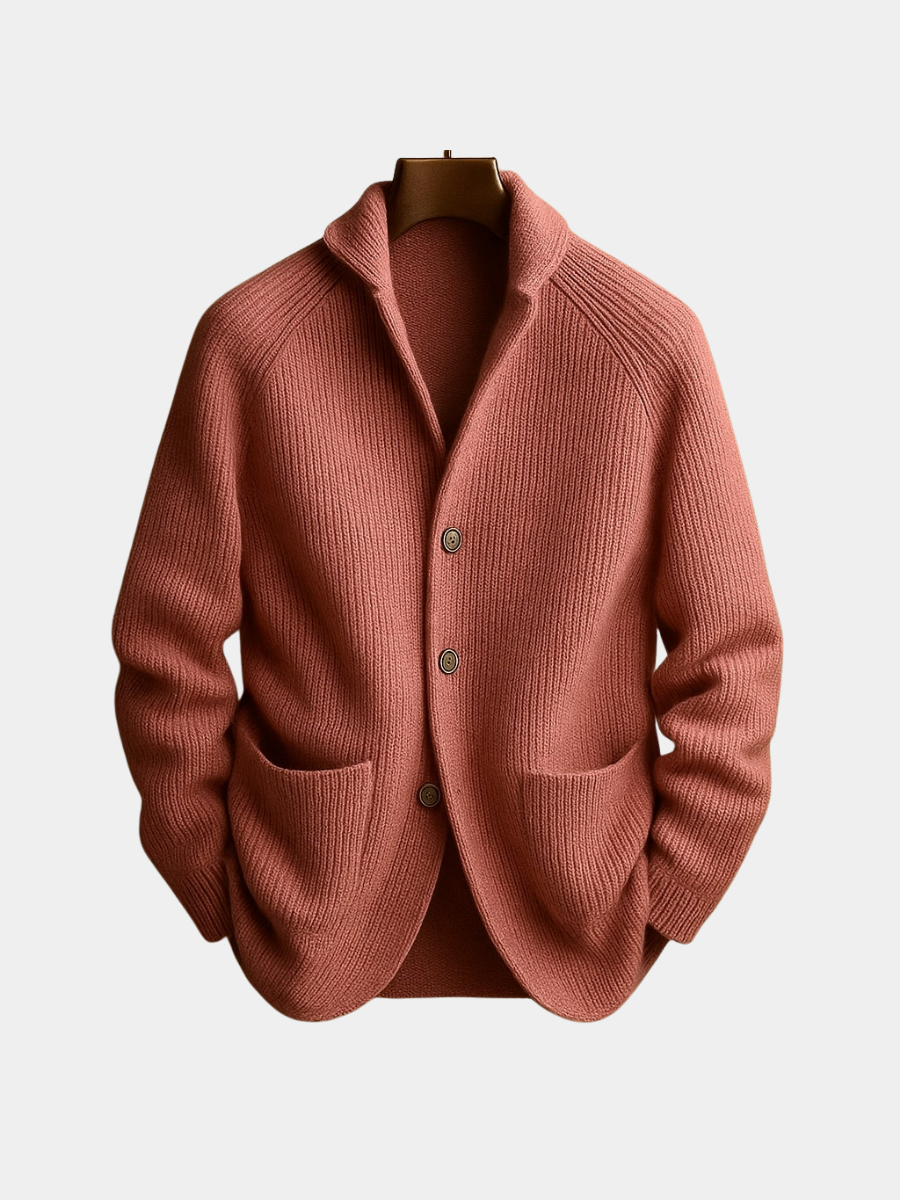 CARDIGAN DE LANA ACANELADA